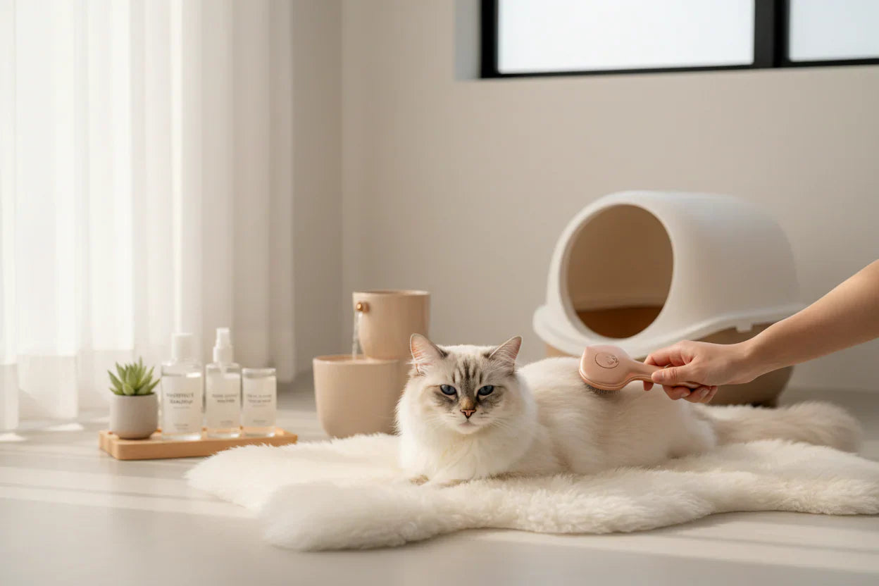 Productos de higiene y bienestar para gatos