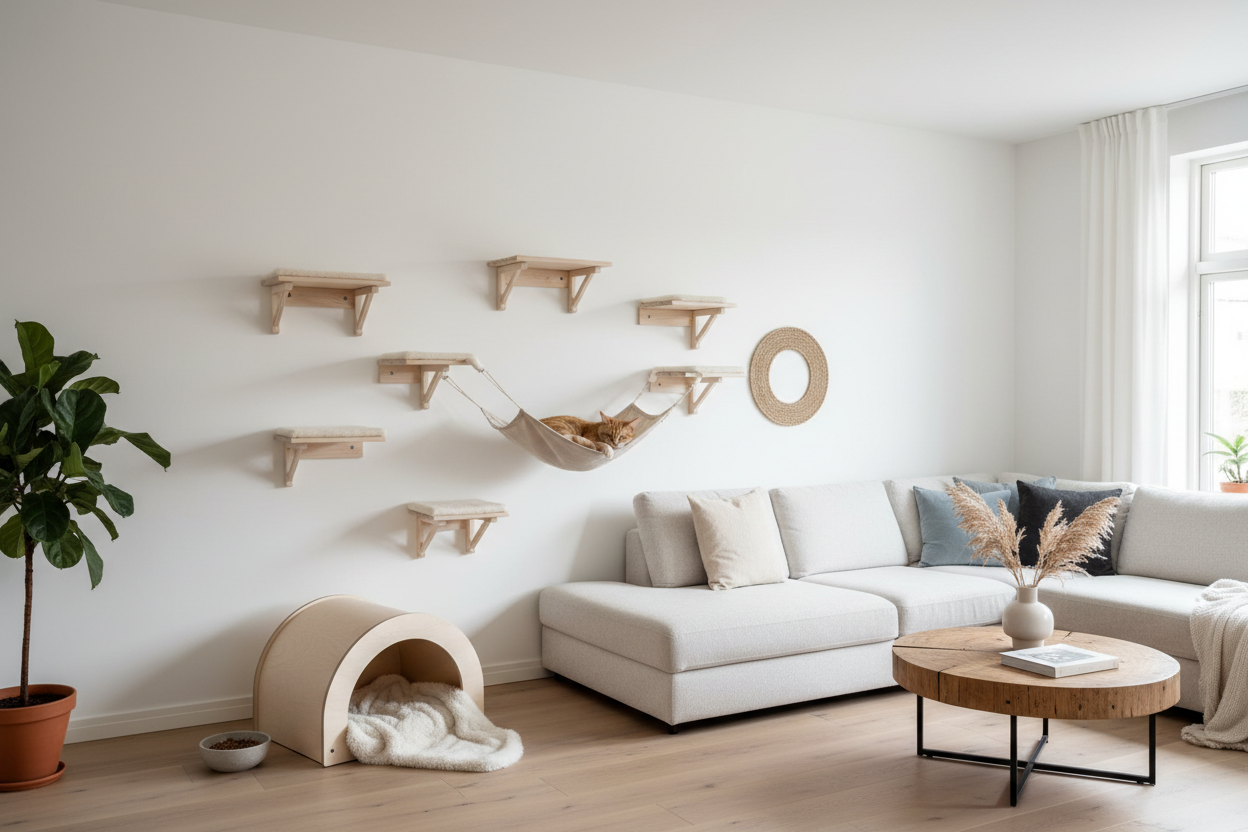 Mobiliario de pared y muebles para gatos