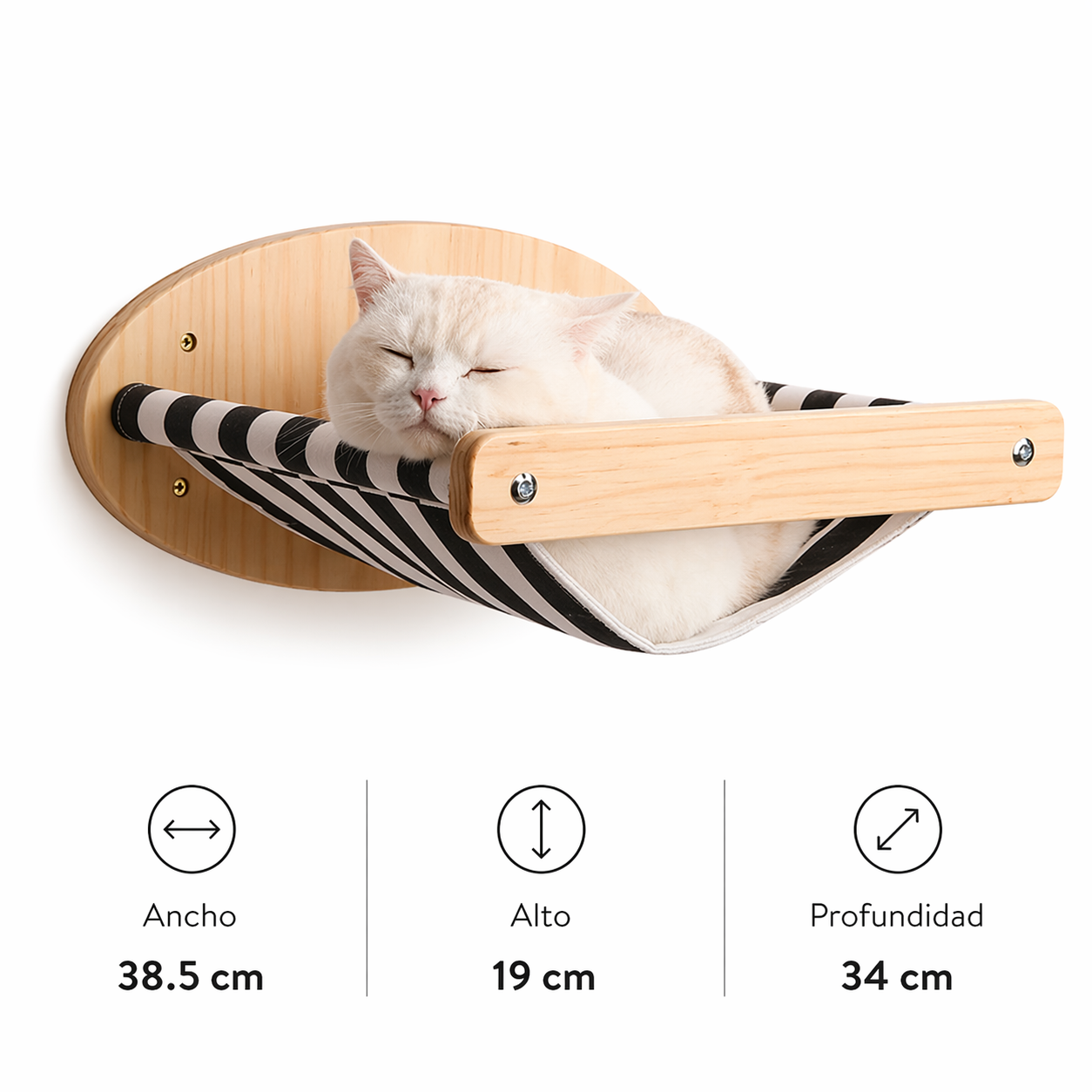 Hamaca Mural para Gatos de Madera Natural CatLoft