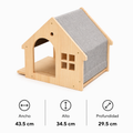 Casa Mural para Gatos de Madera Natural – Modelo B CatLoft