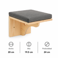 Plataforma Mural para Gatos de Madera Natural – Modelo B CatLoft