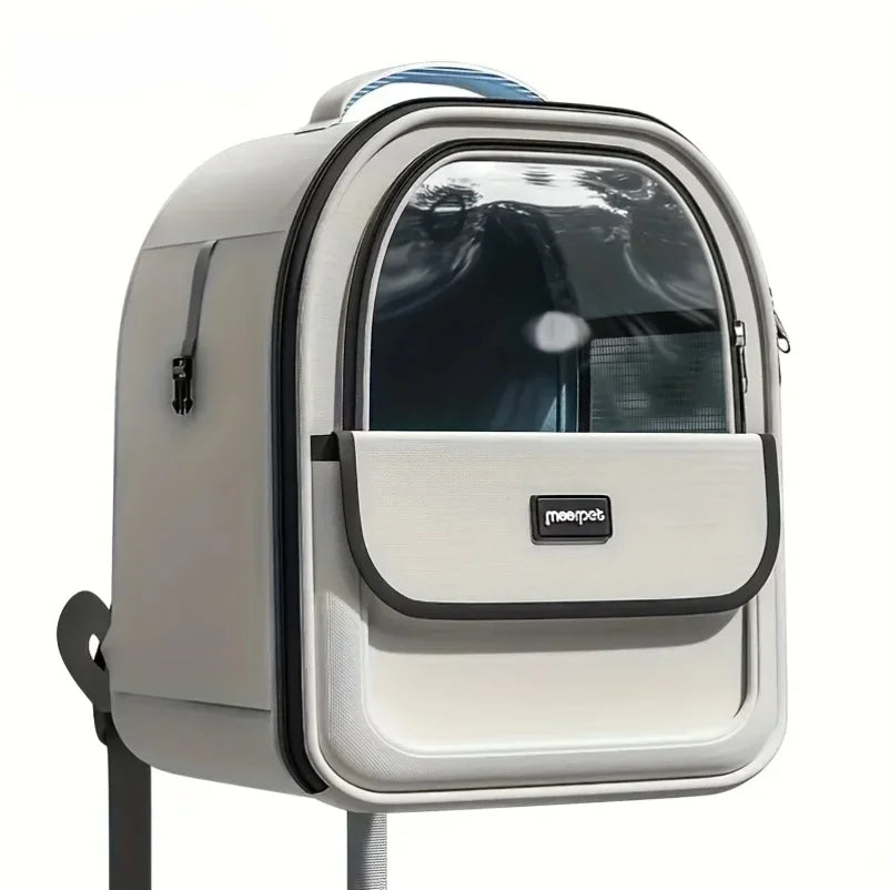 Mochila cápsula para gatos. Diseño compacto y vista panorámica