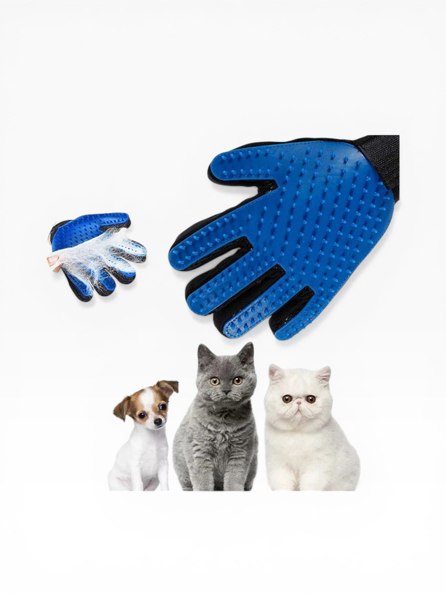 Guante de cepillado y masaje para gatos fácil de usar