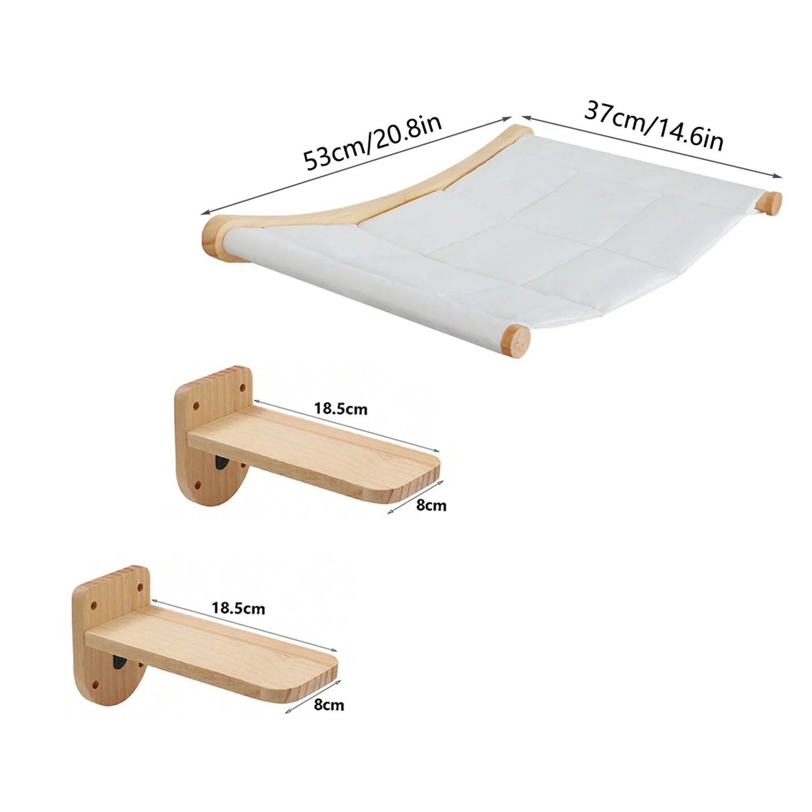 Circuito mural 3D para gatos. Casa, hamaca y escalones