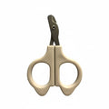 CatLoft beige handle cat nail clippers with stainless steel blades for stress-free home grooming.