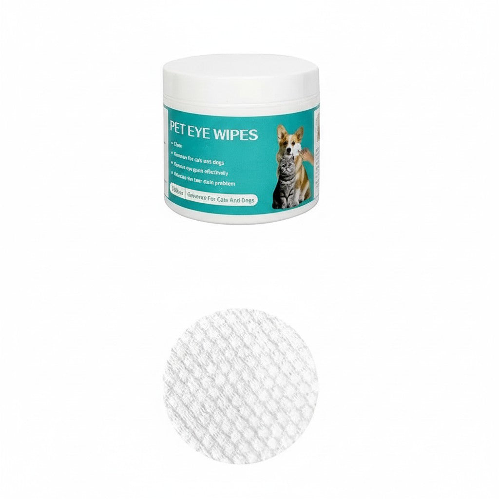 CatLoft pet eye wipes for cats and dogs, removes tear stains and eye gunk effectively. 100 count container.